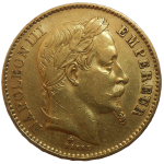 Francúzsko 20 Frank 1866