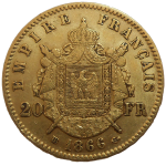 Francúzsko 20 Frank 1866