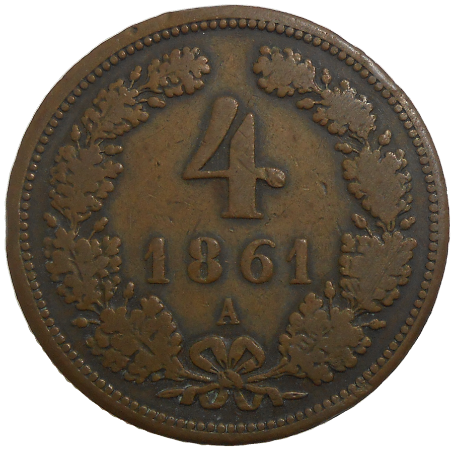 František Jozef I. 4 grajciar 1861 A František Jozef I. 4 grajciar 1861 A