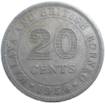Britské Malajsko a Borneo 20 Cents 1956
