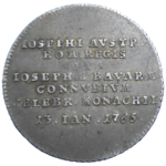 Jozef II. Strieborný žetón 1765