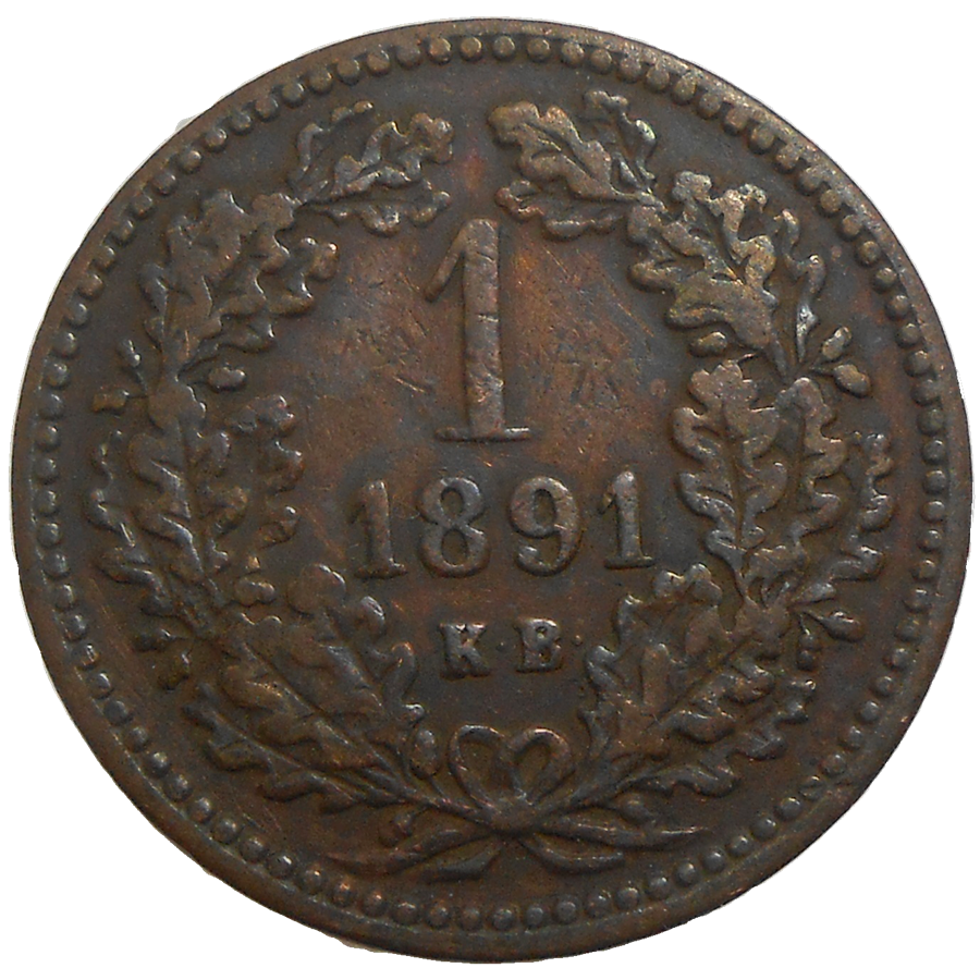 František Jozef I. 1 grajciar 1891 KB František Jozef I. 1 grajciar 1891 KB