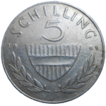 Rakúsko 5 Schilling 1961
