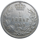 Srbsko 1 Dinar 1912