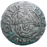 Maximilián II. Denár 1578 KB