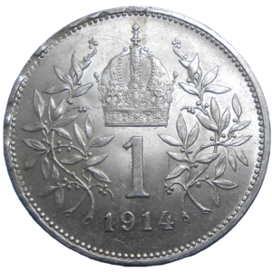 František Jozef I. 1 koruna 1914 bz