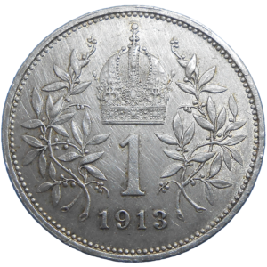 František Jozef I. 1 koruna 1913 bz