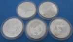 Sada 5x 1 Oz strieborných mincí