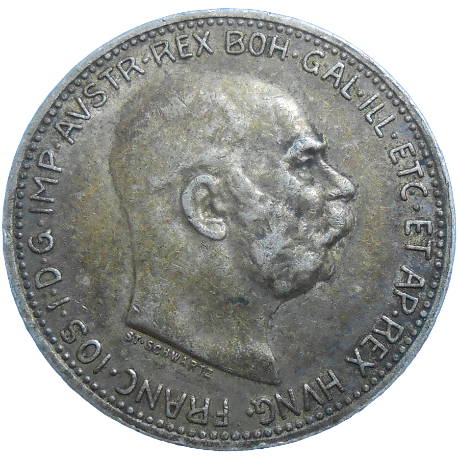 František Jozef I. 1 koruna 1914 bz František Jozef I. 1 koruna 1914 bz