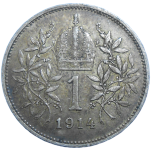 František Jozef I. 1 koruna 1914 bz
