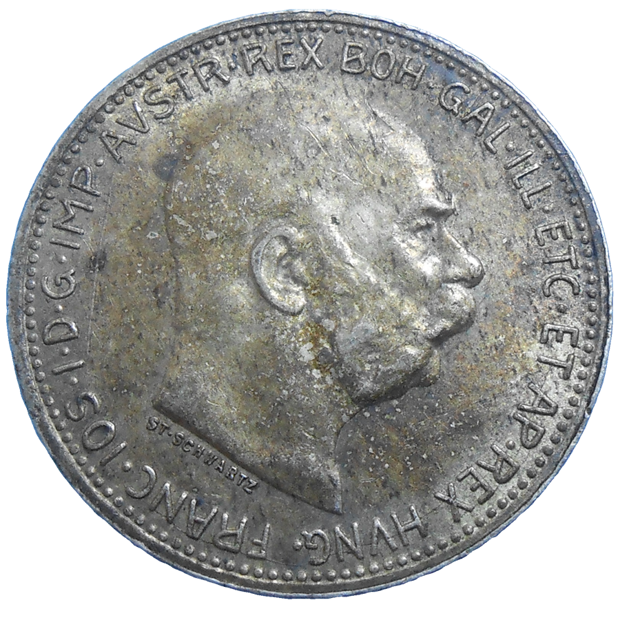 František Jozef I. 1 koruna 1914 bz František Jozef I. 1 koruna 1914 bz