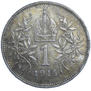 František Jozef I. 1 koruna 1914 bz