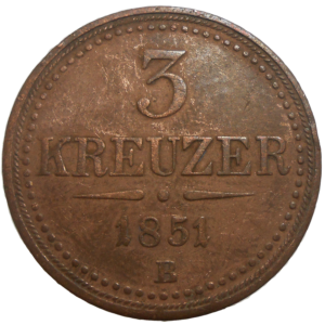 František Jozef I. 3 grajciar 1851 B