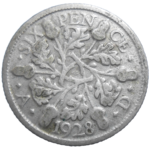Veľká Británia 6 Pence 1928