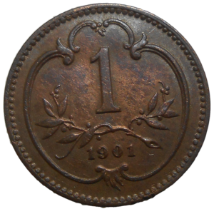 František Jozef I. 1 Heller 1901 bz