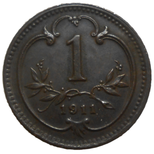 František Jozef I. 1 Heller 1911 bz