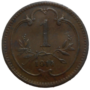 František Jozef I. 1 Heller 1914 bz