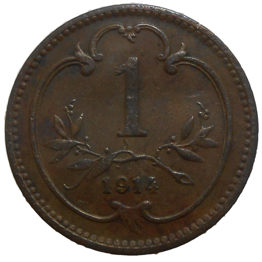 František Jozef I. 1 Heller 1914 bz František Jozef I. 1 Heller 1914 bz