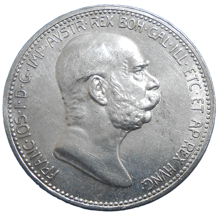 František Jozef I. 1 koruna 1908 Jubilejná František Jozef I. 1 koruna 1908 Jubilejná