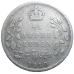 India 1/4 Rupee 1910