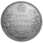 India 1/2 Rupee 1910
