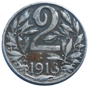 Karol I. 2 Heller 1918 bz