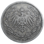 Nemecko 1/2 Mark 1908 A