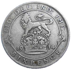 Veľká Británia 6 Pence 1914