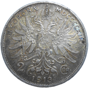 František Jozef I. 2 Koruna 1913 bz