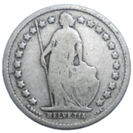 Švajčiarsko 1/2 Frank 1898 B