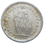 Švajčiarsko 1/2 Frank 1965 B