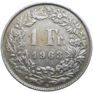 Švajčiarsko 1 Frank 1963 B