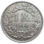 Švajčiarsko 1 Frank 1944 B
