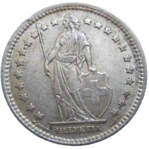 Švajčiarsko 1 Frank 1944 B