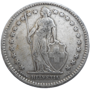 Švajčiarsko 2 Frank 1914 B