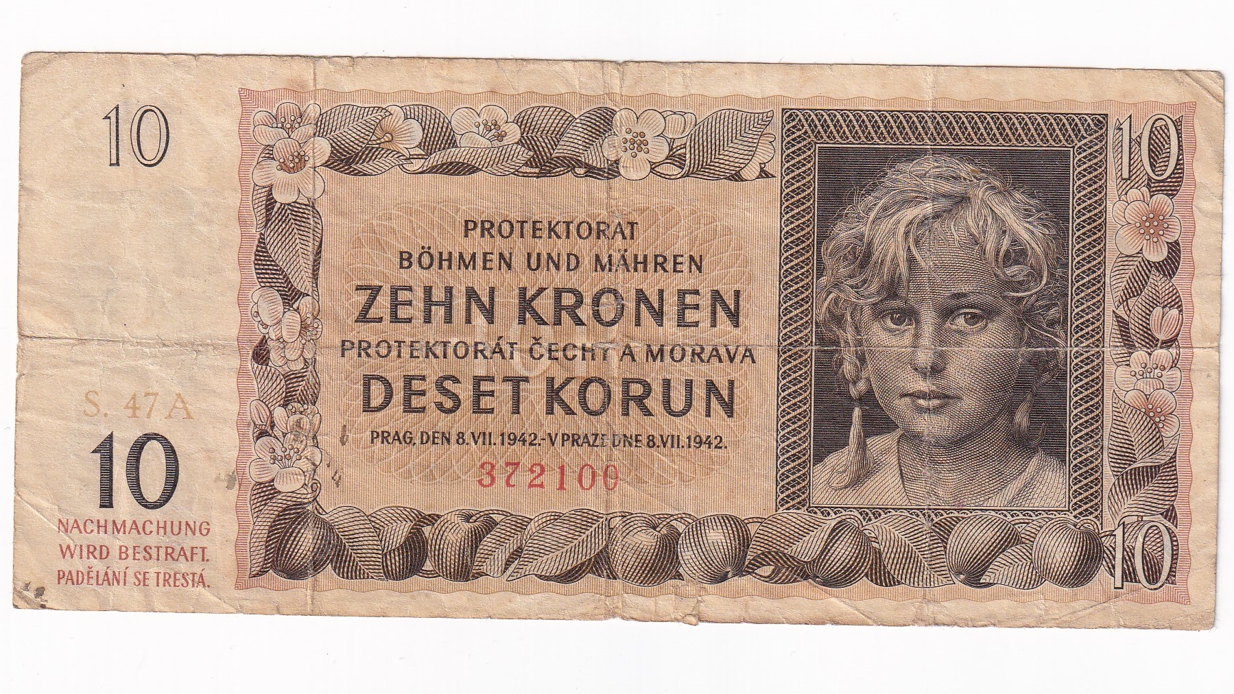 10 Korún 1942 47A 10 Korún 1942 47A