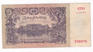 Rakúsko 10 Schilling 1950