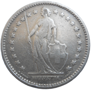 Švajčiarsko 2 Frank 1907 B