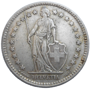 Švajčiarsko 2 Frank 1939 B