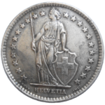 Švajčiarsko 2 Frank 1963 B