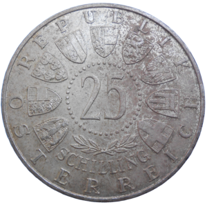 Rakúsko 25 Schilling 1956