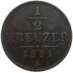 František Jozef I. 1/2 grajciar 1851 A