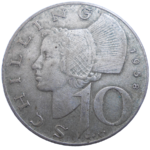 Rakúsko 10 Schilling 1958