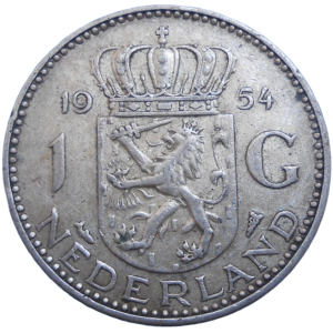 Holandsko 1 Gulden 1954