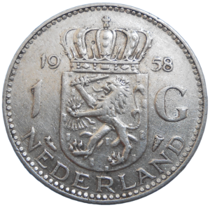Holandsko 1 Gulden 1958