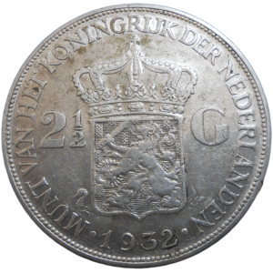Holandsko 2 1/2 Gulden 1932