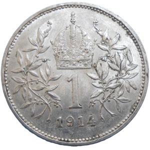 František Jozef I. 1 koruna 1914 bz