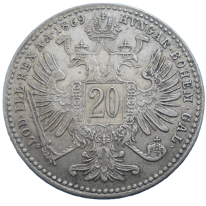 František Jozef I. 20 grajciar 1869 bz