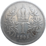 František Jozef I. 1 koruna 1905 bz