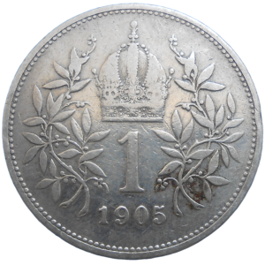 František Jozef I. 1 koruna 1905 bz